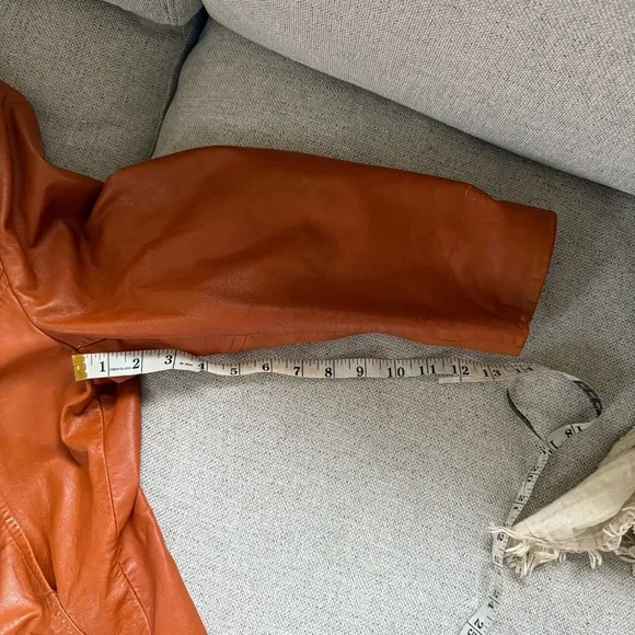 Vintage Leather Fur Collar Coat - Picture 3 of 13